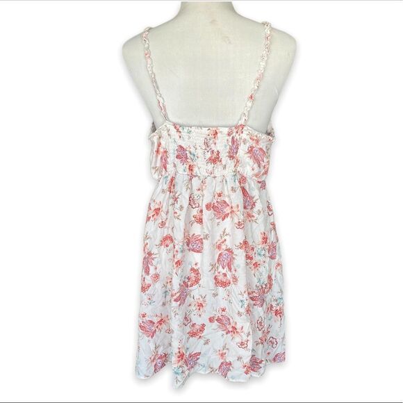 Summer Floral Bohemian Chic Cottagecore Midi Spring Sleeveless Sundress Dress - Picture 2 of 5